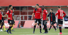 Los futbolistas del Mallorca terminaron abatidos tras un nuevo tropiezo. Foto: LFP.