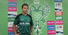El futbolista chino Bijia Shuang en su presentación como nuevo jugador del Toledo. Foto: CDT.