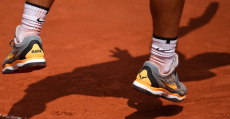 Nadal en su primer entrenamiento en la Suzanne Lenglen. Foto: FFT.