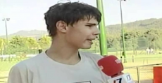 Nadal durante una entrevista con la televisión local de Vigo en 2002. Foto: YouTube.