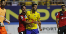 Dani Güiza en un lance de la última vez que se enfrenó al Mallorca. Foto: LFP.