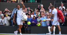 Nadal en su despedida de Wimbledon el año anterior en octavos.