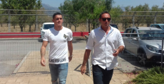Pedraza y Recio llegando a Son Bibiloni. Foto: TTdeporte.com.