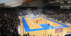 Aspecto de las gradas de Son Moix con una gran entrada. Foto: Palma Futsal.