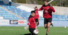 Mateu Ferrer en su primer entrenamiento con el Ibiza. Foto: IUD.