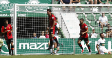 Abdón celebrando su segundo gol de la temporada. Foto: LaLiga.