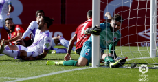 Aridai en su gol frente al Numancia en Son Moix. Foto: LaLiga.