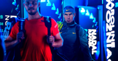 Duckworth y Nadal instantes previos a su encuentro en la Rod Laver Arena. Foto: TA.