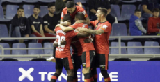 Celebración del tanto de Estupiñán en Tenerife. Foto: LaLiga.