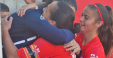 Espadas celebrando un tanto durante esta temporada. Foto: Fútbol Balear.