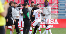 Sevilla celebra efusivamente el tanto del empate. Foto: LaLiga.