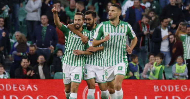 Canales celebra su tanto in extremis ante el Valencia. Foto: LaLiga.